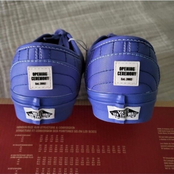 Vans Opening Ceremony Women Size 8 Authentic Quilted Baja Blue Gf 112025 - Picture 7 of 8